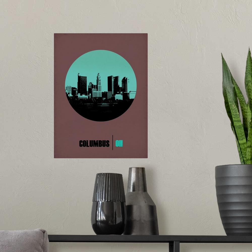 A modern room featuring Columbus Circle Poster II