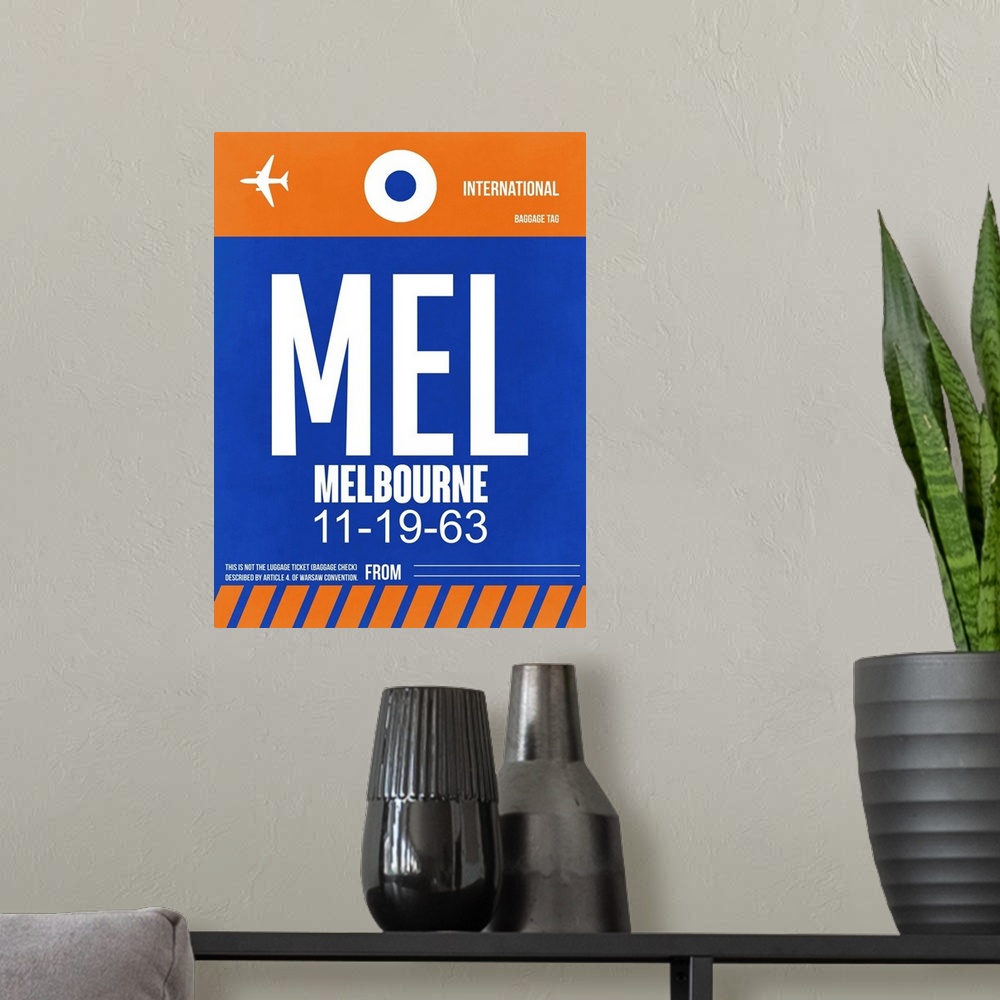 A modern room featuring MEL Melbourne Luggage Tag II
