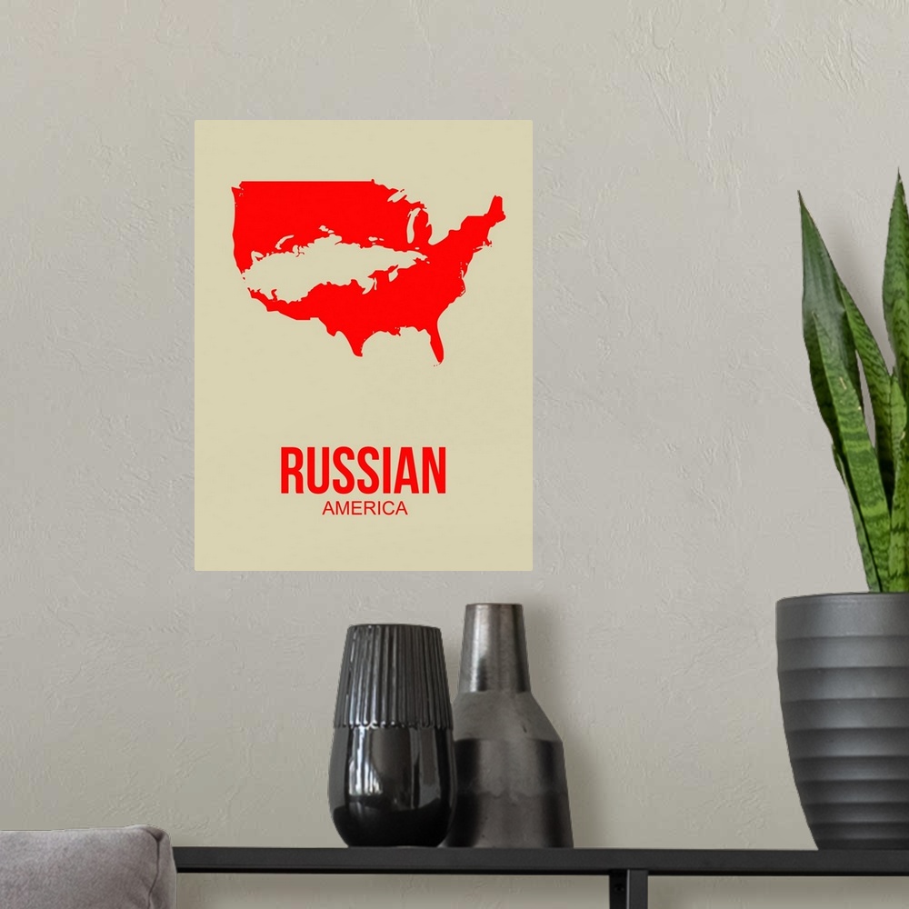 A modern room featuring Russian America Poster I