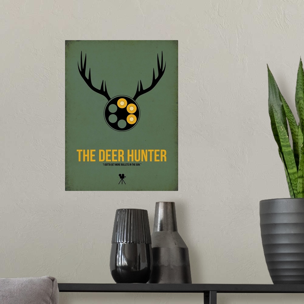 A modern room featuring The Deer Hunter