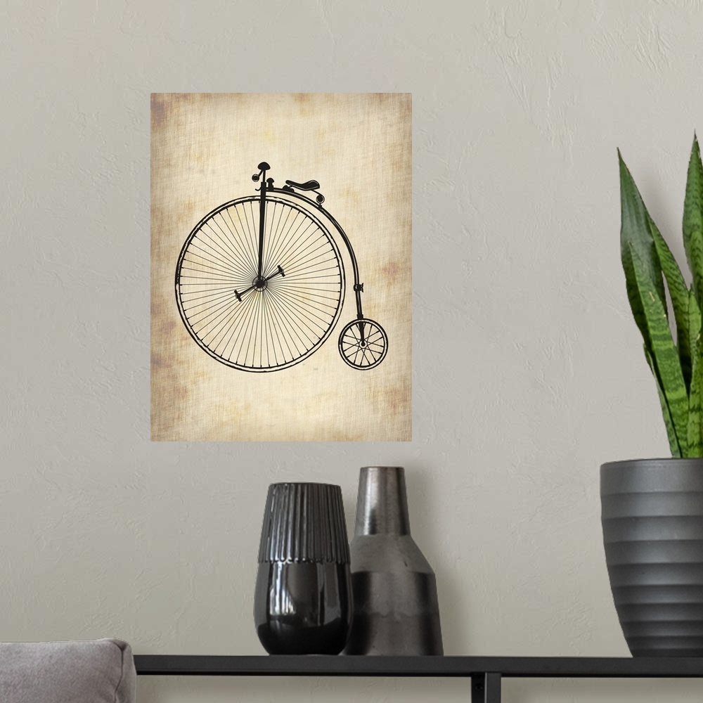 A modern room featuring Vintage Bicycle