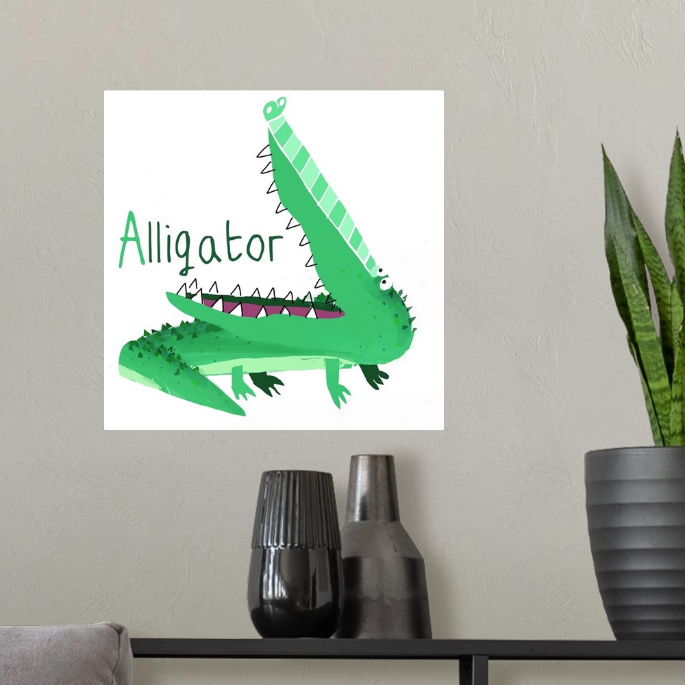 A modern room featuring A for Alligator