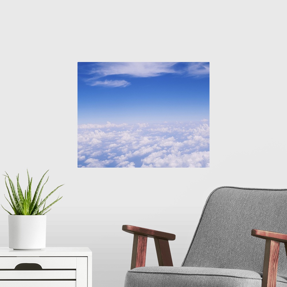 A modern room featuring Clouds From Above