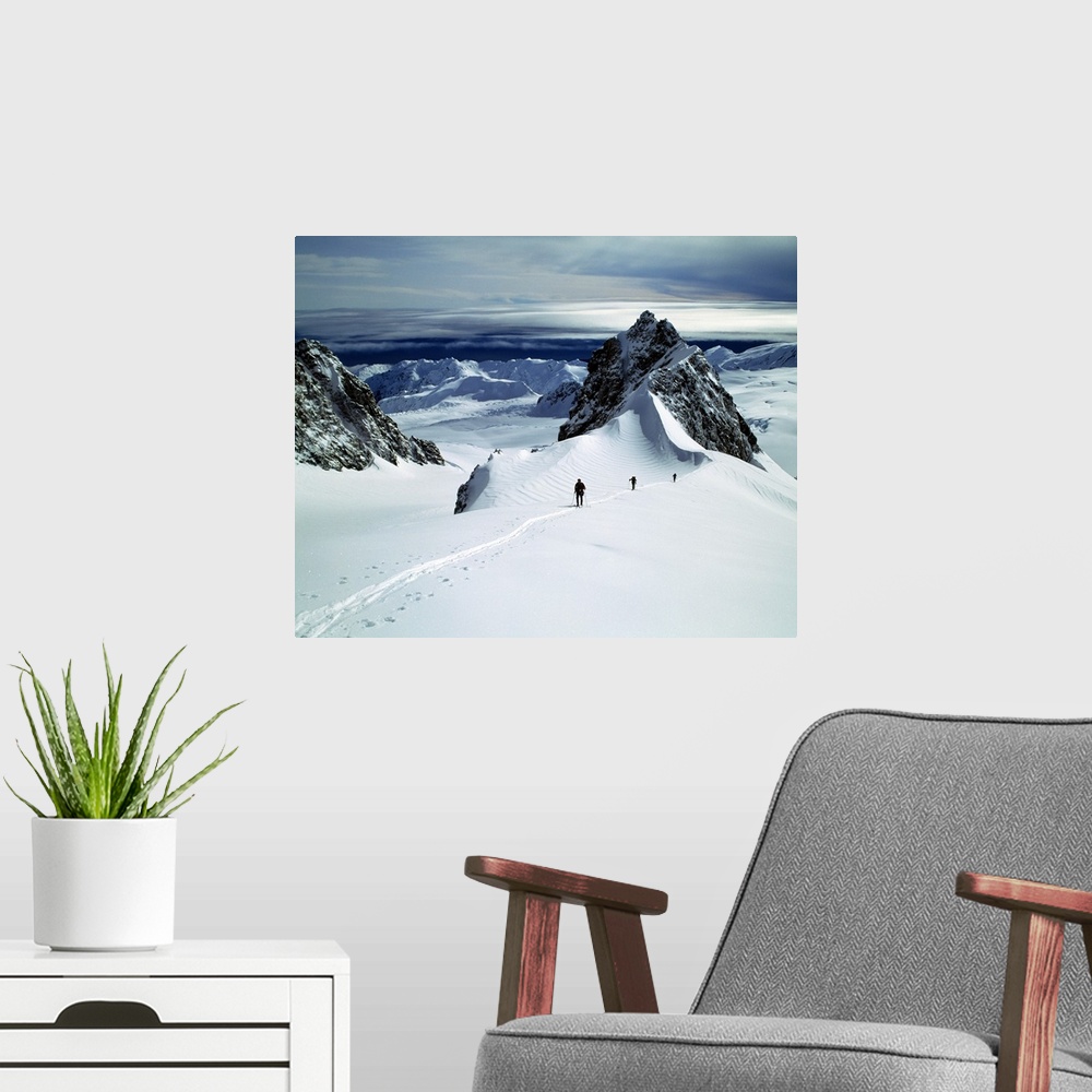 A modern room featuring Upper Fox Glacier Westland NP New Zealand
