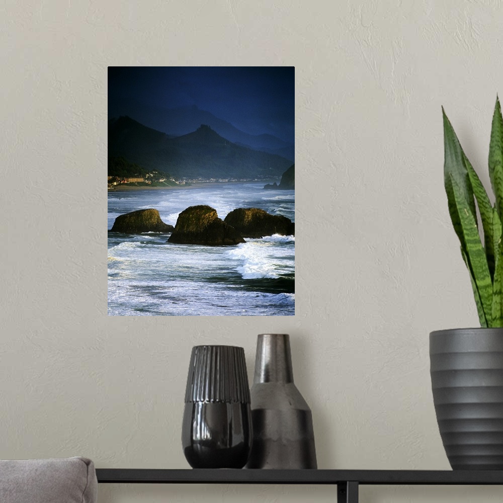 A modern room featuring View Of Storm Over Cannon Beach From Ecola State Park
