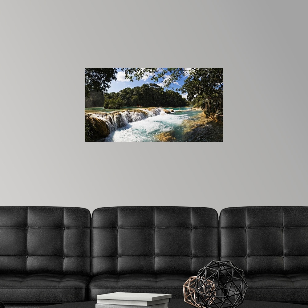 A modern room featuring Waterfall, Agua Azul Cascades, Tulija river, Chiapas, Mexico