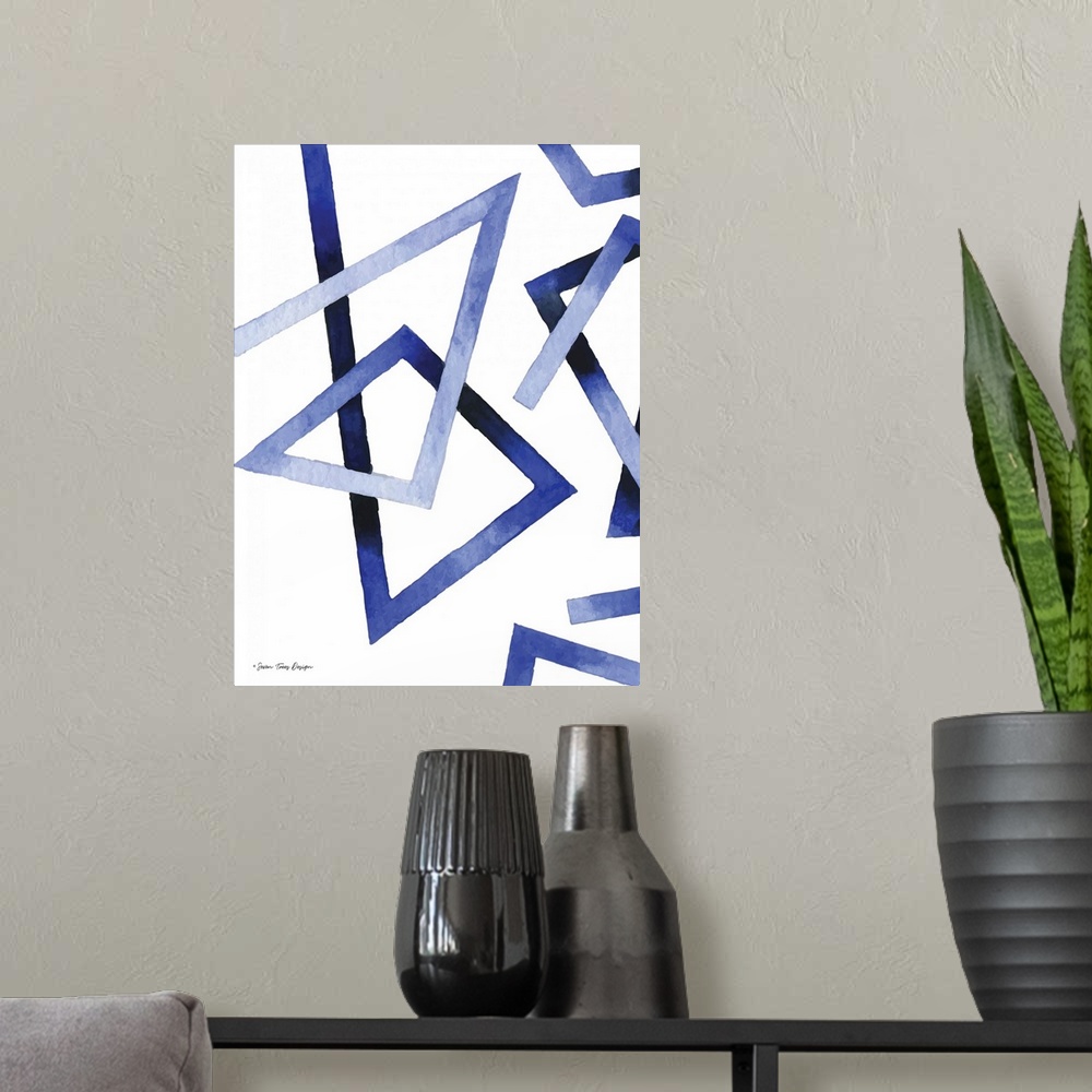 A modern room featuring Abstract Watercolor III