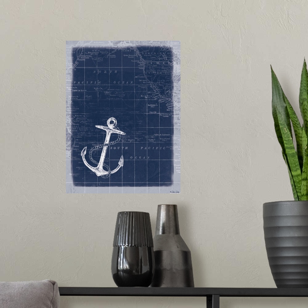 A modern room featuring Anchor Map