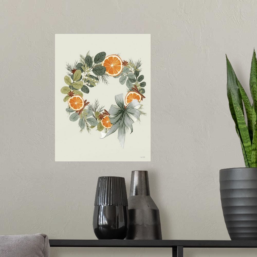 A modern room featuring Cinnamon And Citrus Wreath