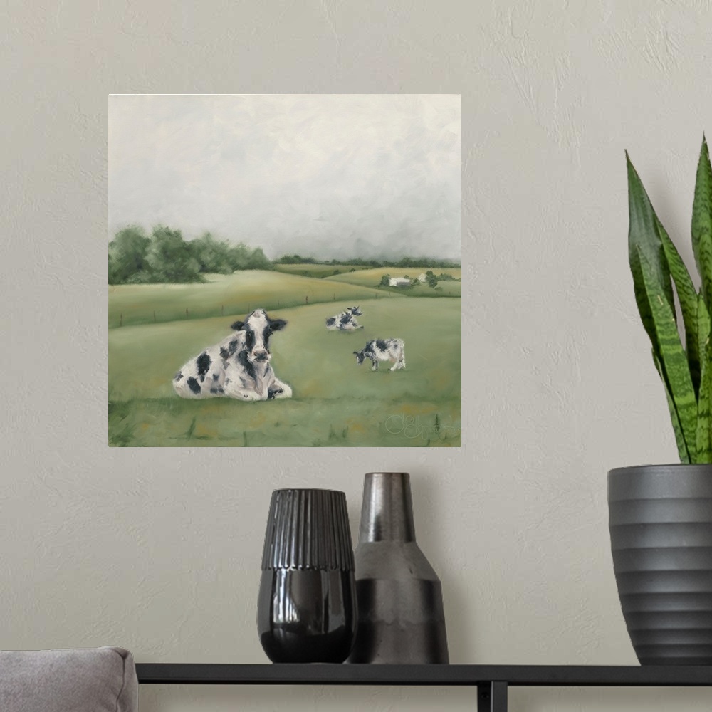 A modern room featuring Down on the Farm I