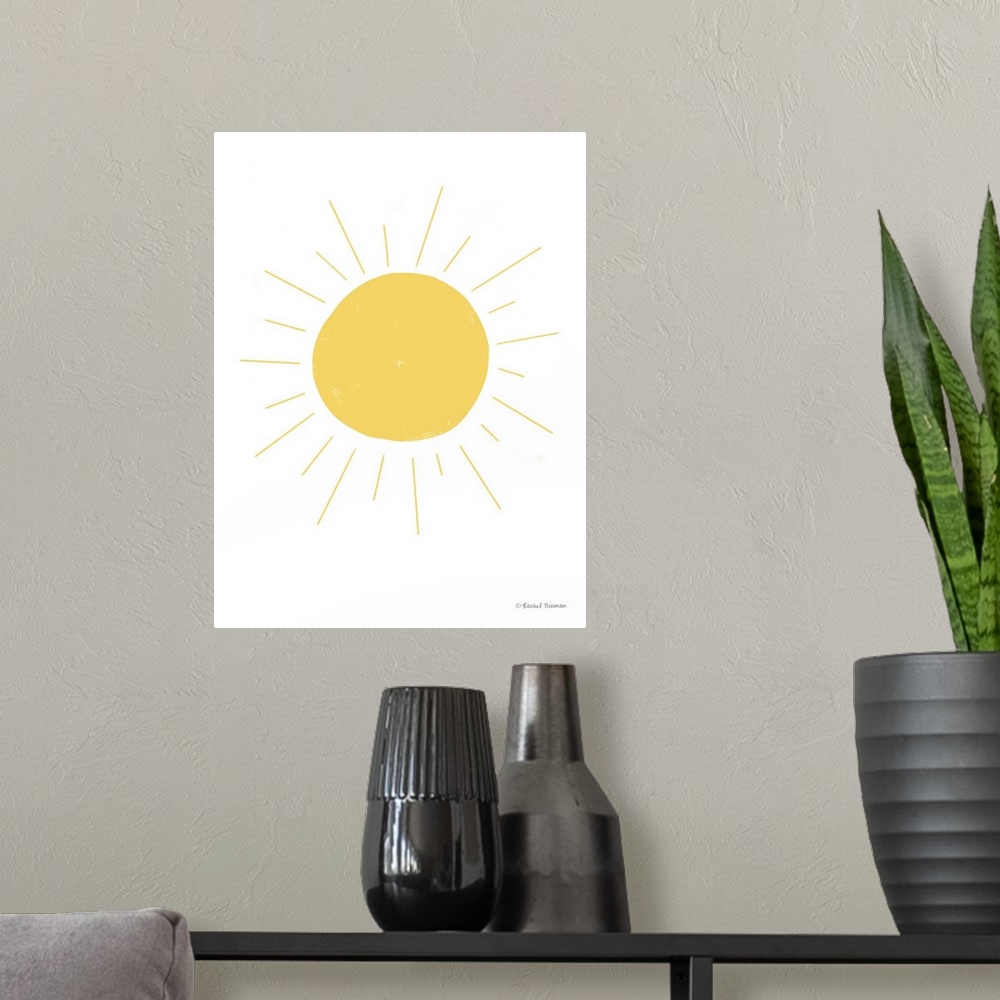A modern room featuring Happy Sun