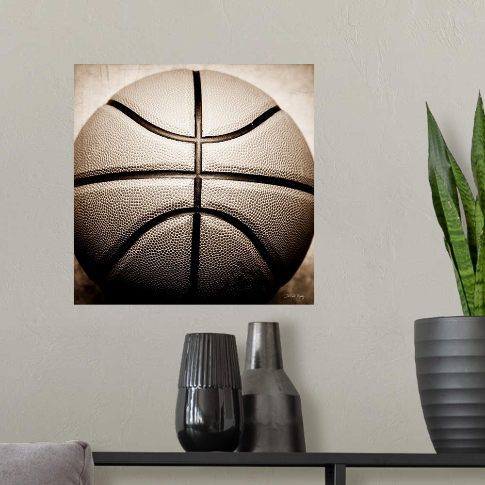 A modern room featuring Vintage Basketball