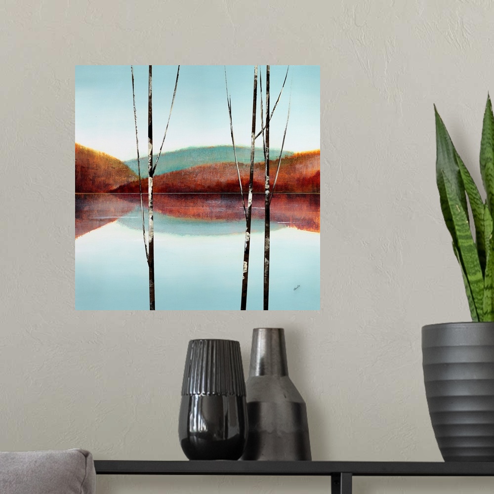A modern room featuring Calm Waters III