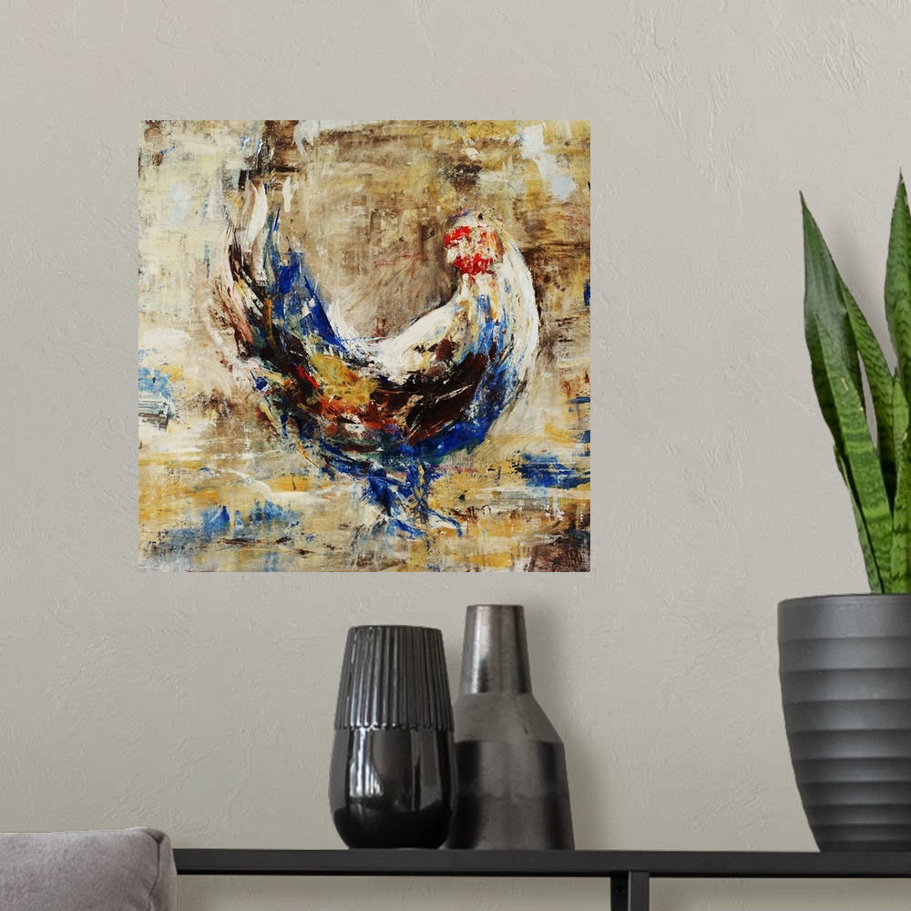 A modern room featuring Fowl Play II