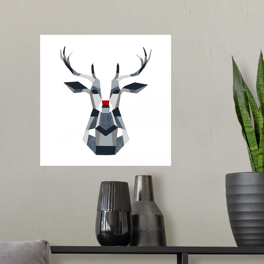 A modern room featuring Rudolf