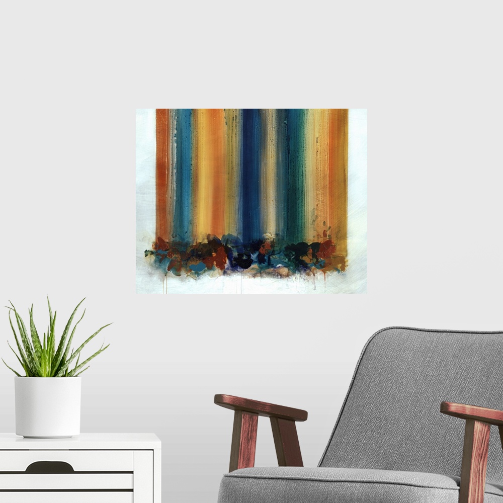 A modern room featuring Water Color fall