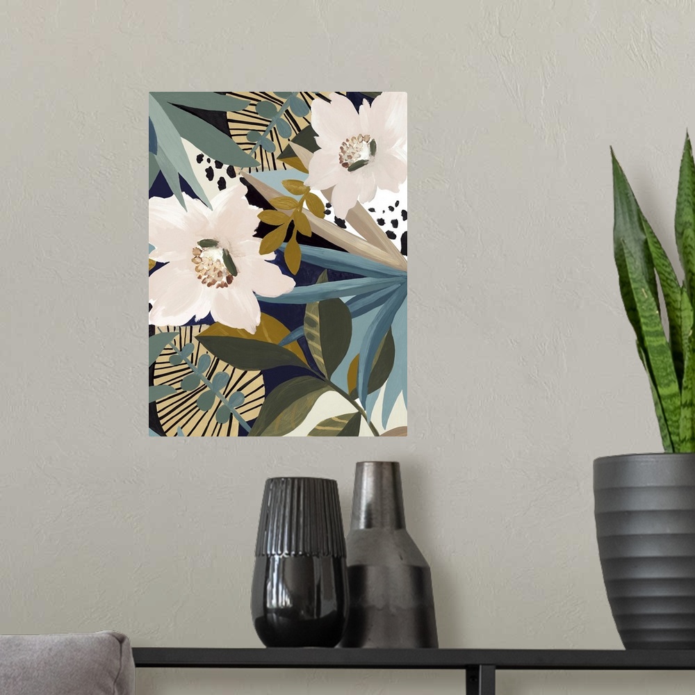 A modern room featuring Floral Symphony II