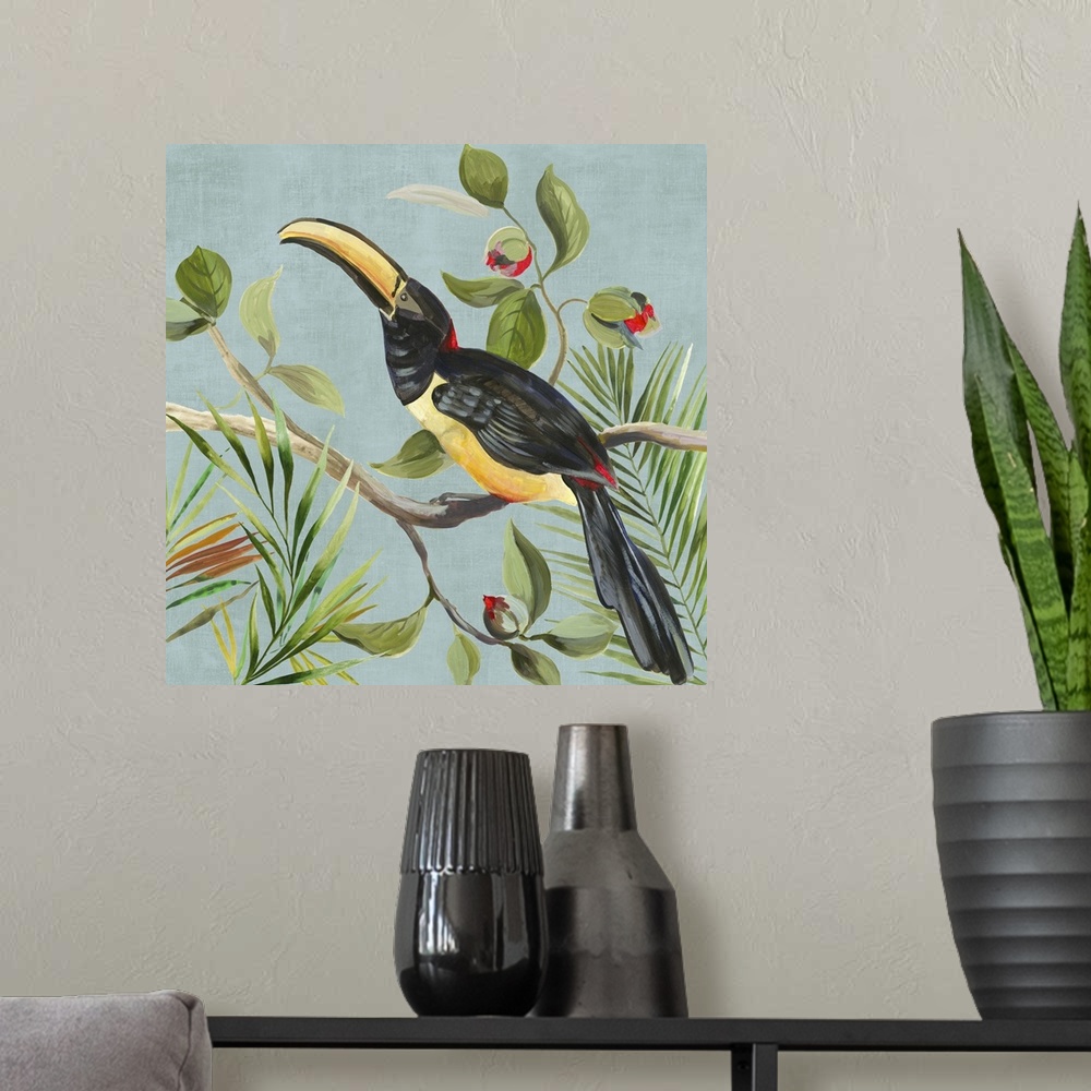 A modern room featuring Paradise Toucan II