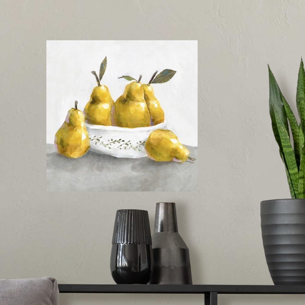 A modern room featuring Pears