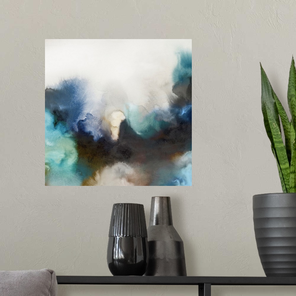 A modern room featuring Smoke In Water I