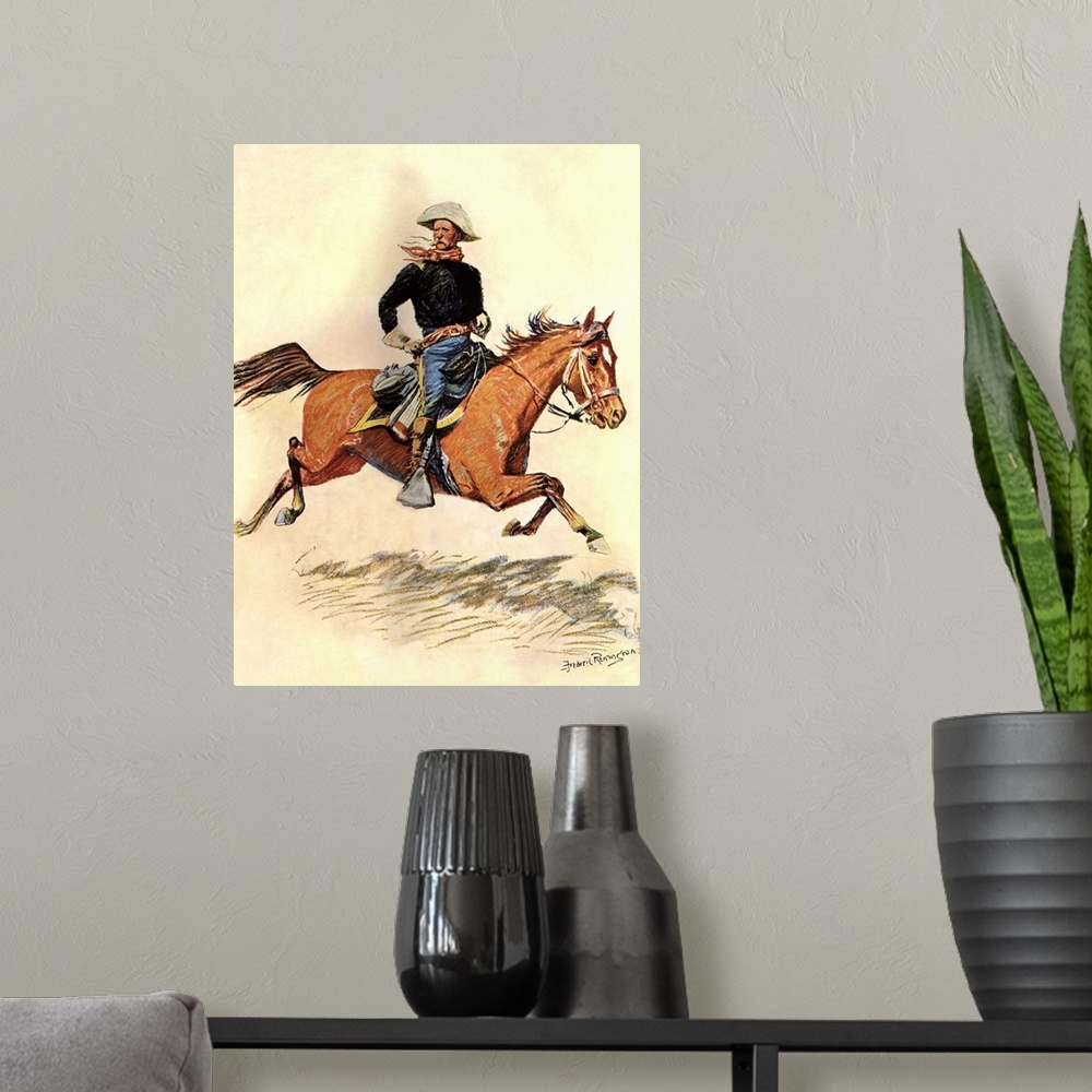 A modern room featuring A Cavalry Officer