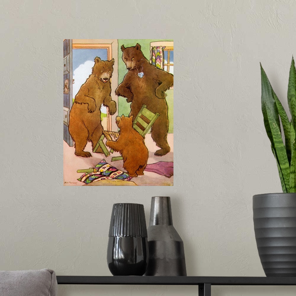 A modern room featuring Three Bears, The