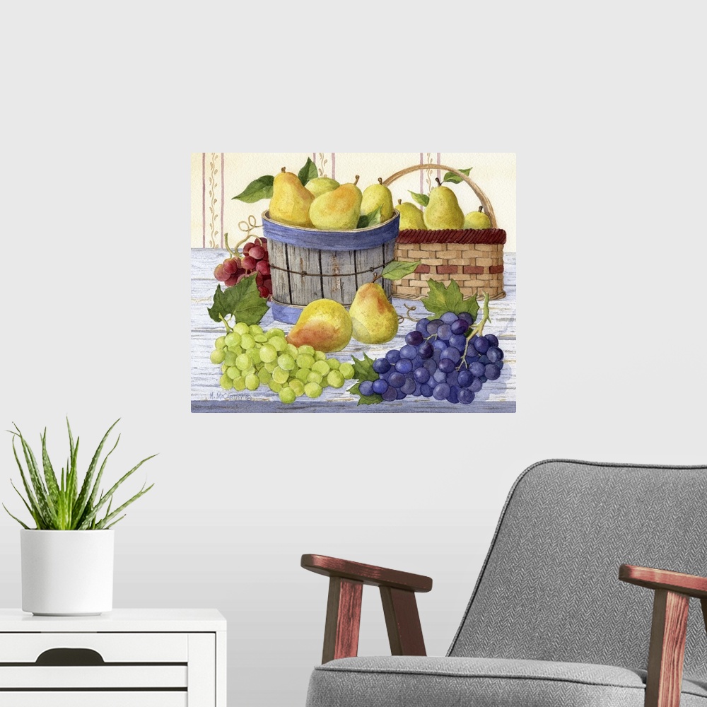 A modern room featuring Grapes and Pears