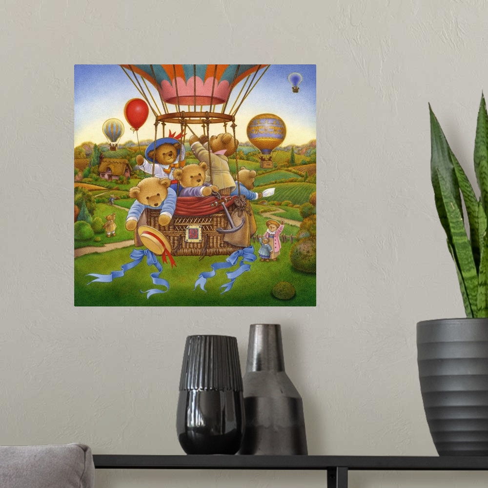 A modern room featuring The Balloon Ride