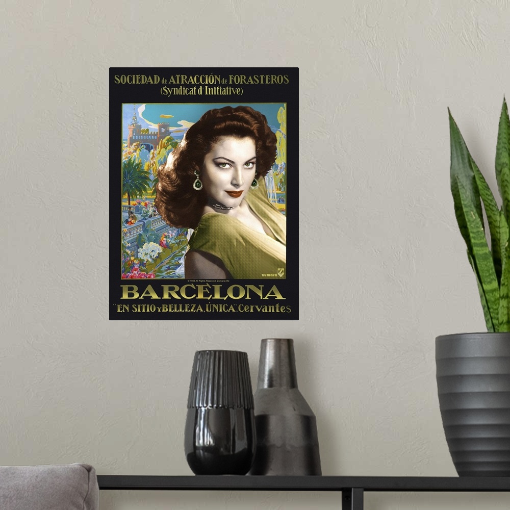 A modern room featuring Ava Gardner Colored Barcelona