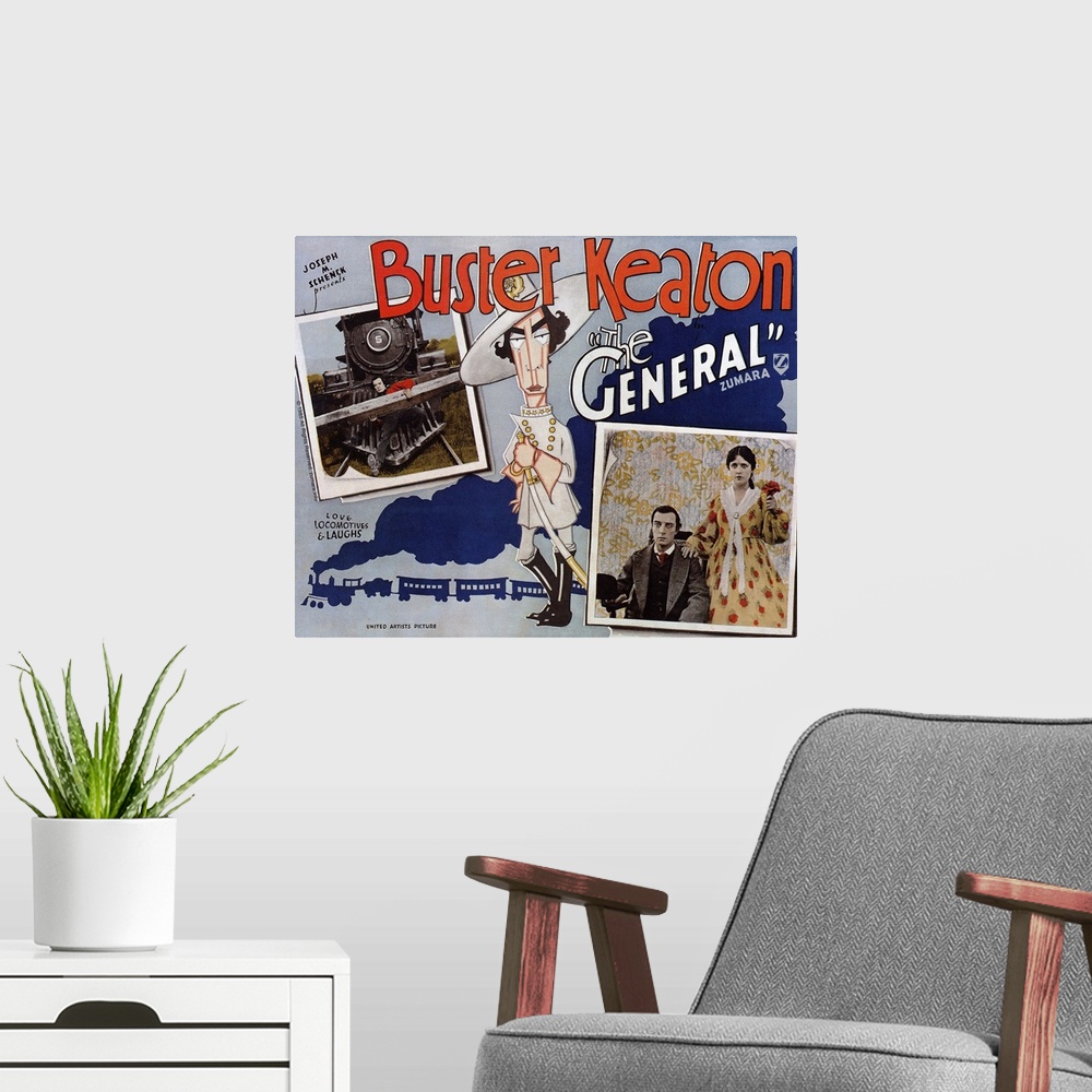 A modern room featuring Buster Keaton The General 4