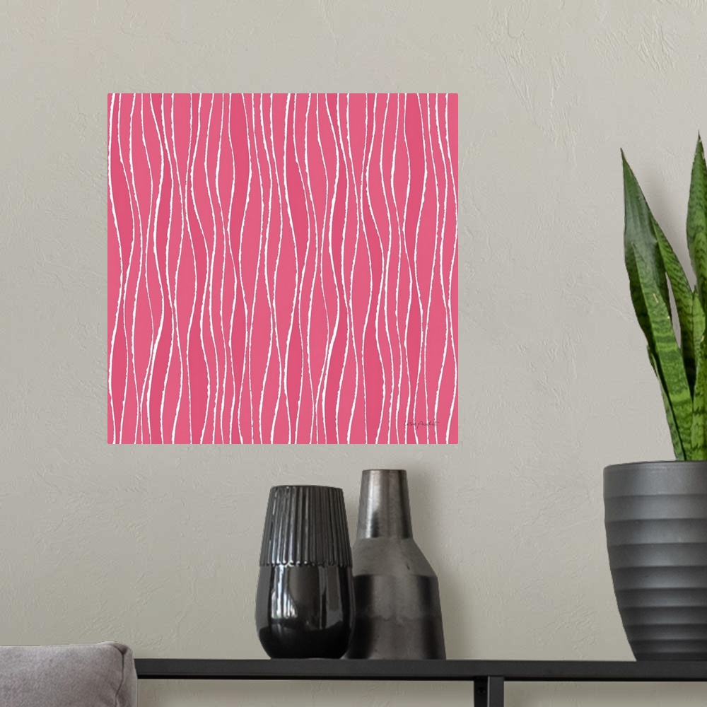 A modern room featuring Think Pink Hot Lips