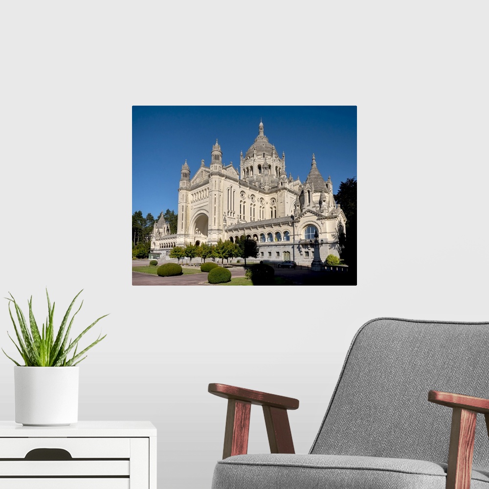 A modern room featuring Basilica of Sainte-Therese de Lisieux, Lisieux, Calvados, Normandy, France, Europe