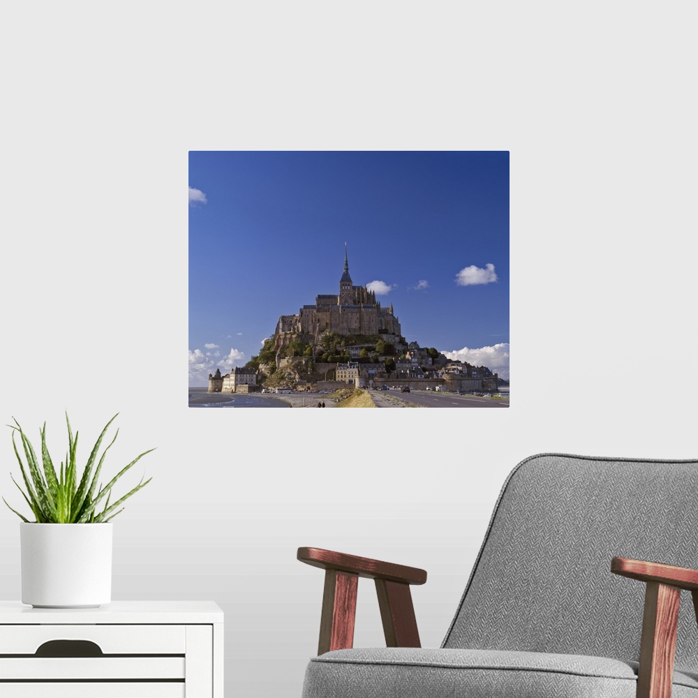 A modern room featuring Le Mont St. Michel, Normandy, France