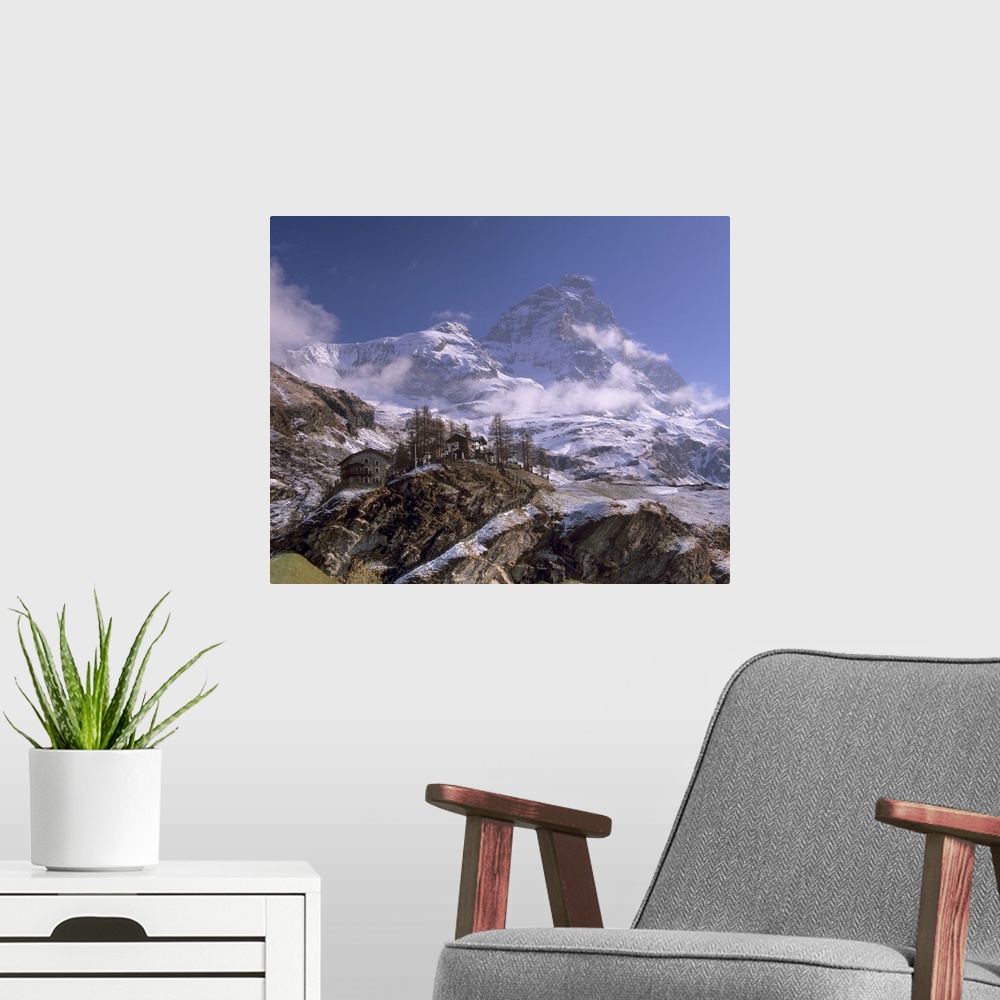 A modern room featuring Monte Cervino (Matterhorn) (Cervin) from the Italian side, Aosta, Italy
