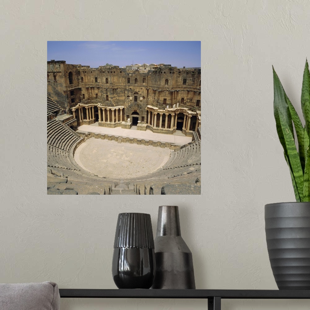 A modern room featuring Roman Amphitheatre, 2nd century AD, Bosra, Syria, Middle East