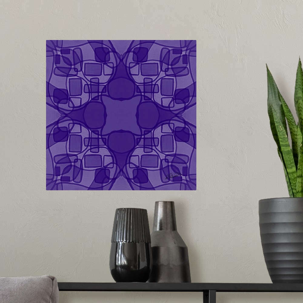 A modern room featuring Purple Pattern