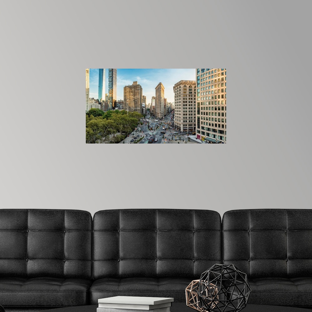 A modern room featuring Panorama of the Flatiron Building in New York City