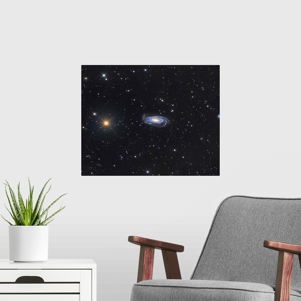 A modern room featuring NGC 5033 lies some 40 million light-years away in the well-trained northern constellation Canes V...