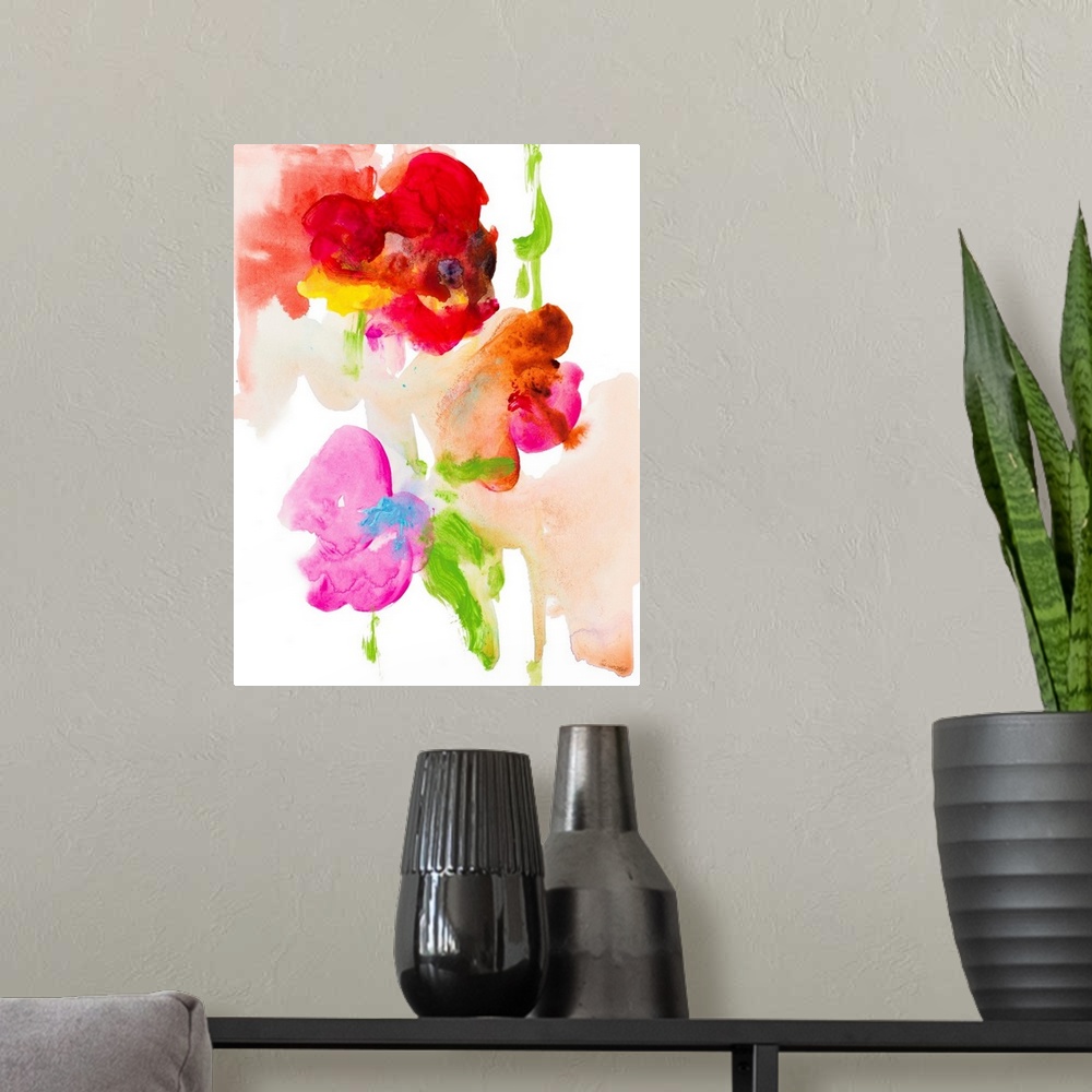A modern room featuring Abstract Flower Study