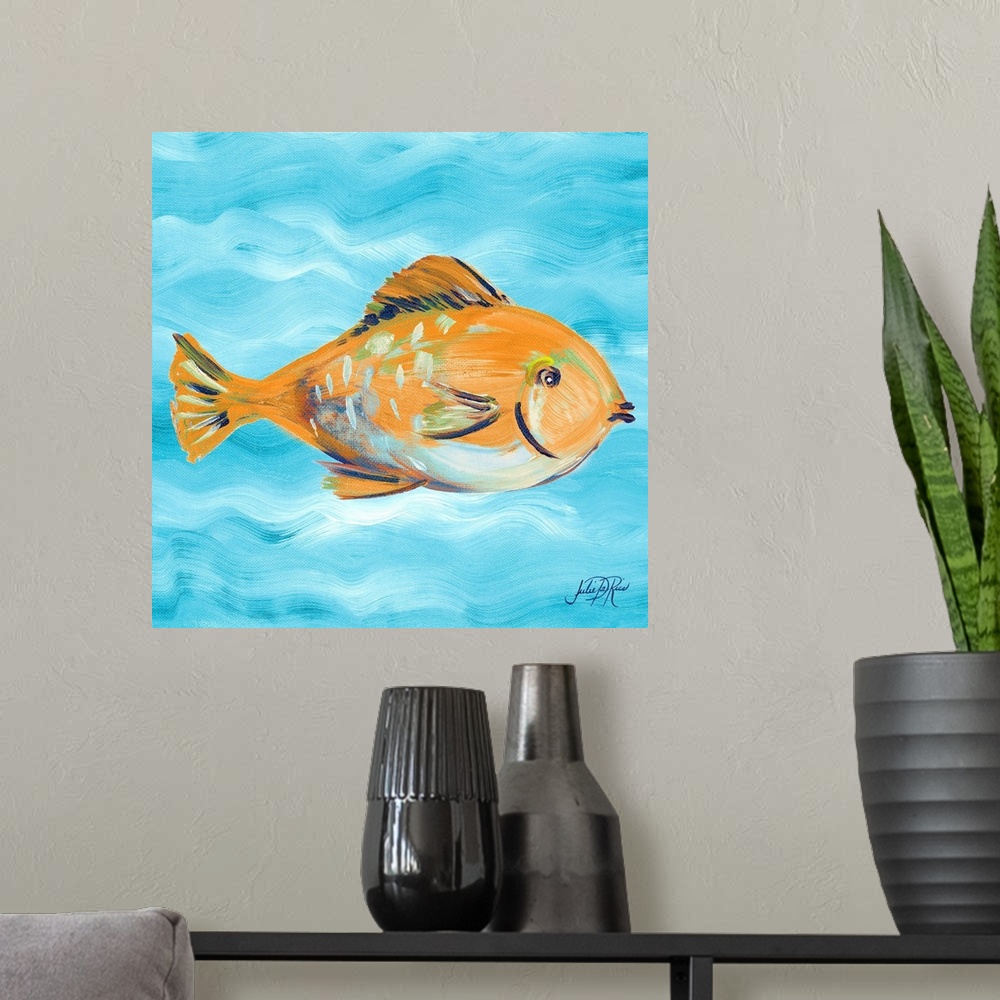 A modern room featuring Fish Underwater II