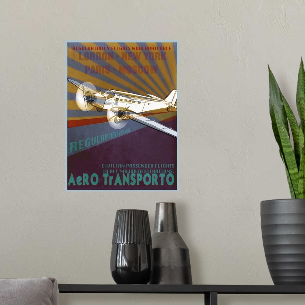 A modern room featuring Transporto