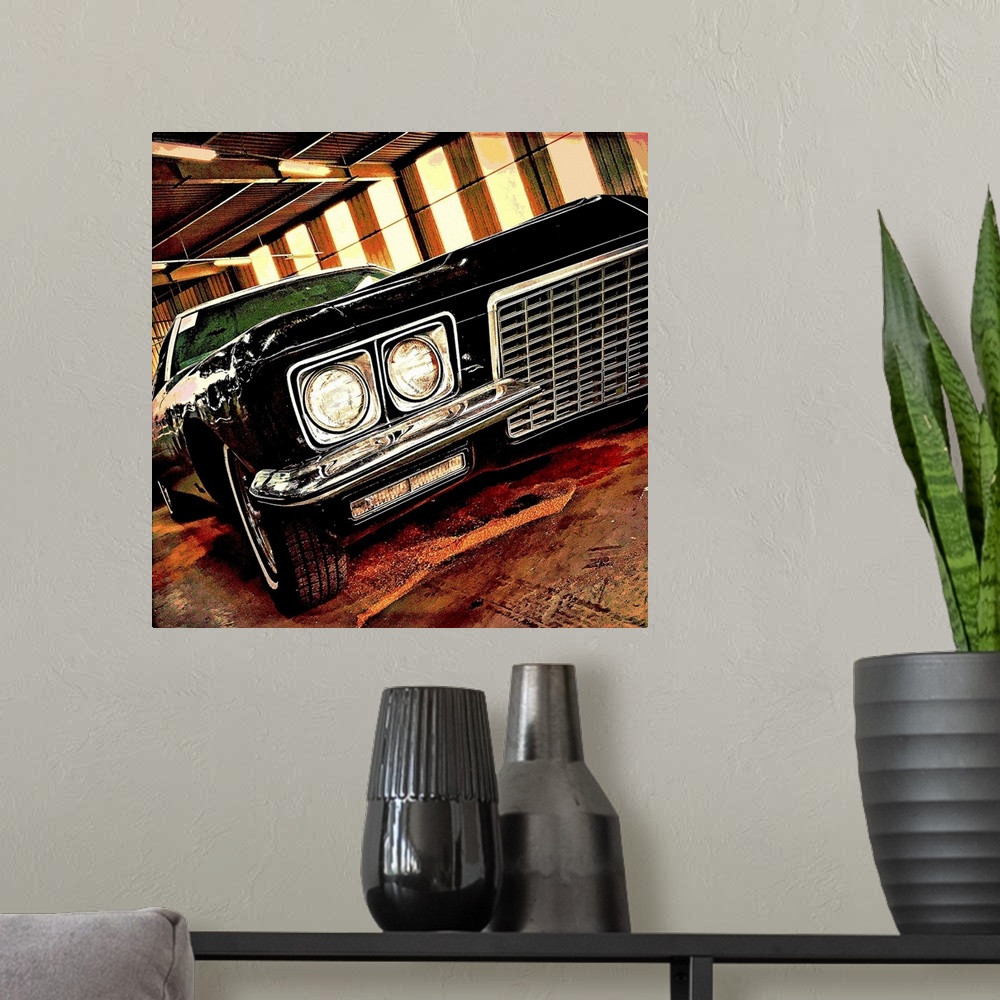 A modern room featuring Old retro vehicles in USA
