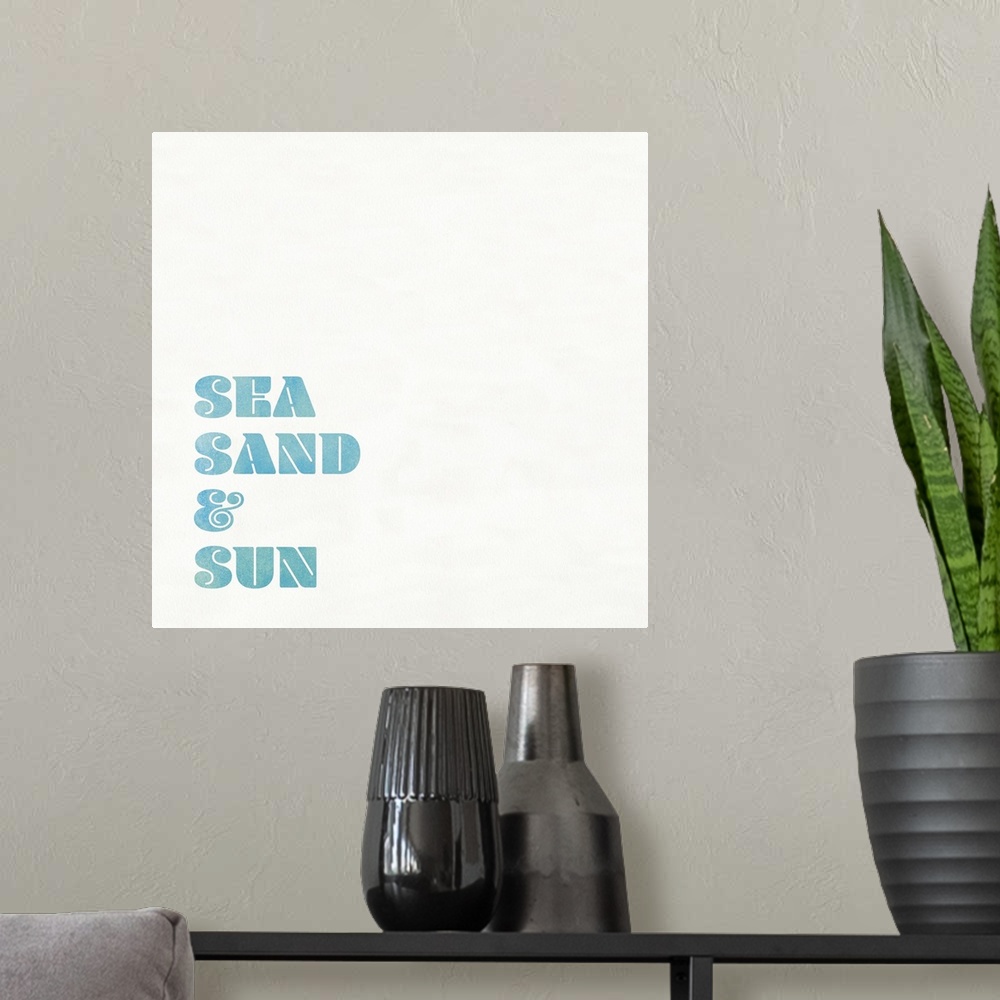 A modern room featuring Beach Sayings I
