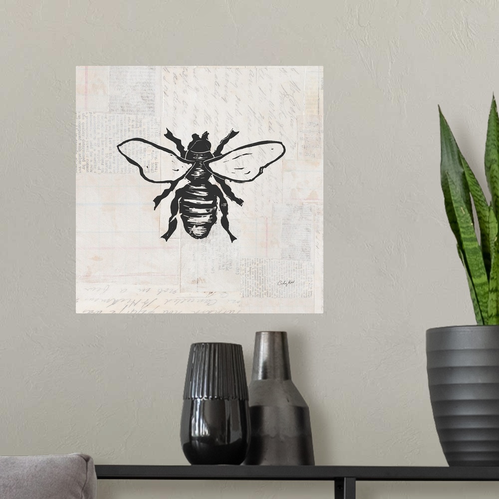 A modern room featuring Bee Stamp BW