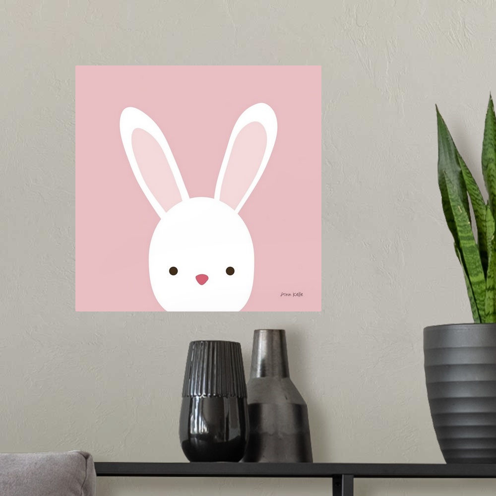 A modern room featuring Cuddly Bunny