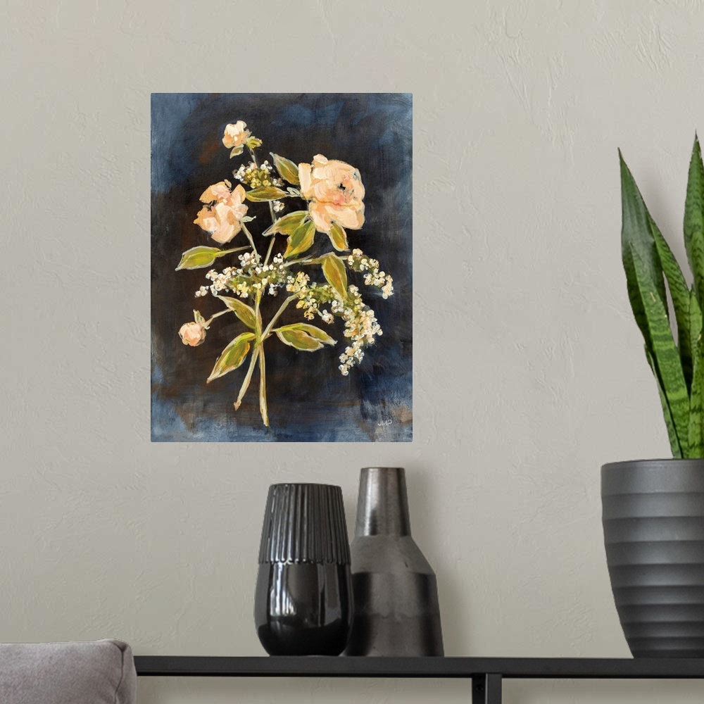 A modern room featuring Fleeting Blooms I