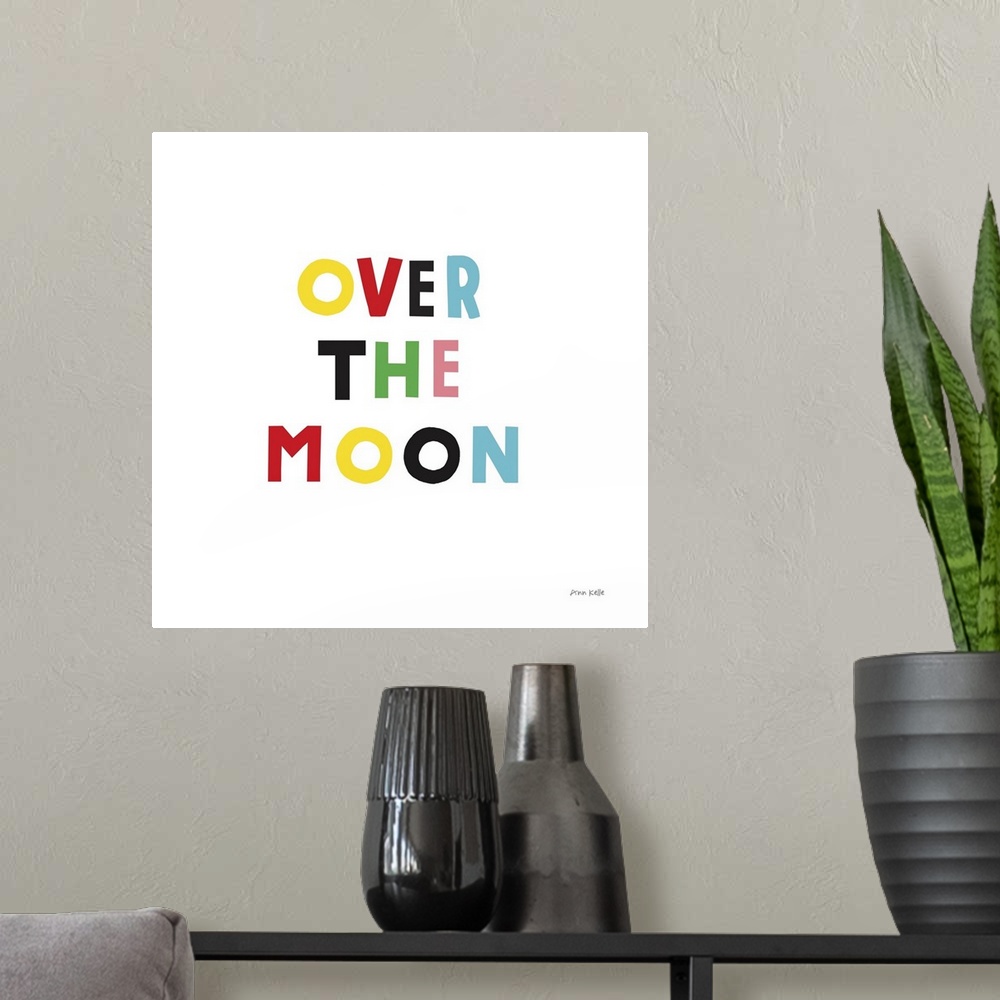 A modern room featuring Over The Moon