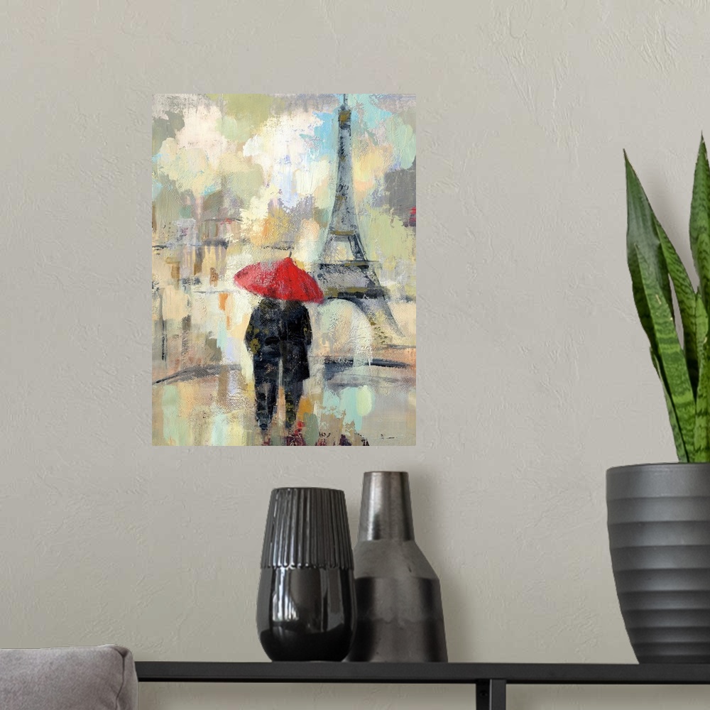 A modern room featuring Rain in the City II