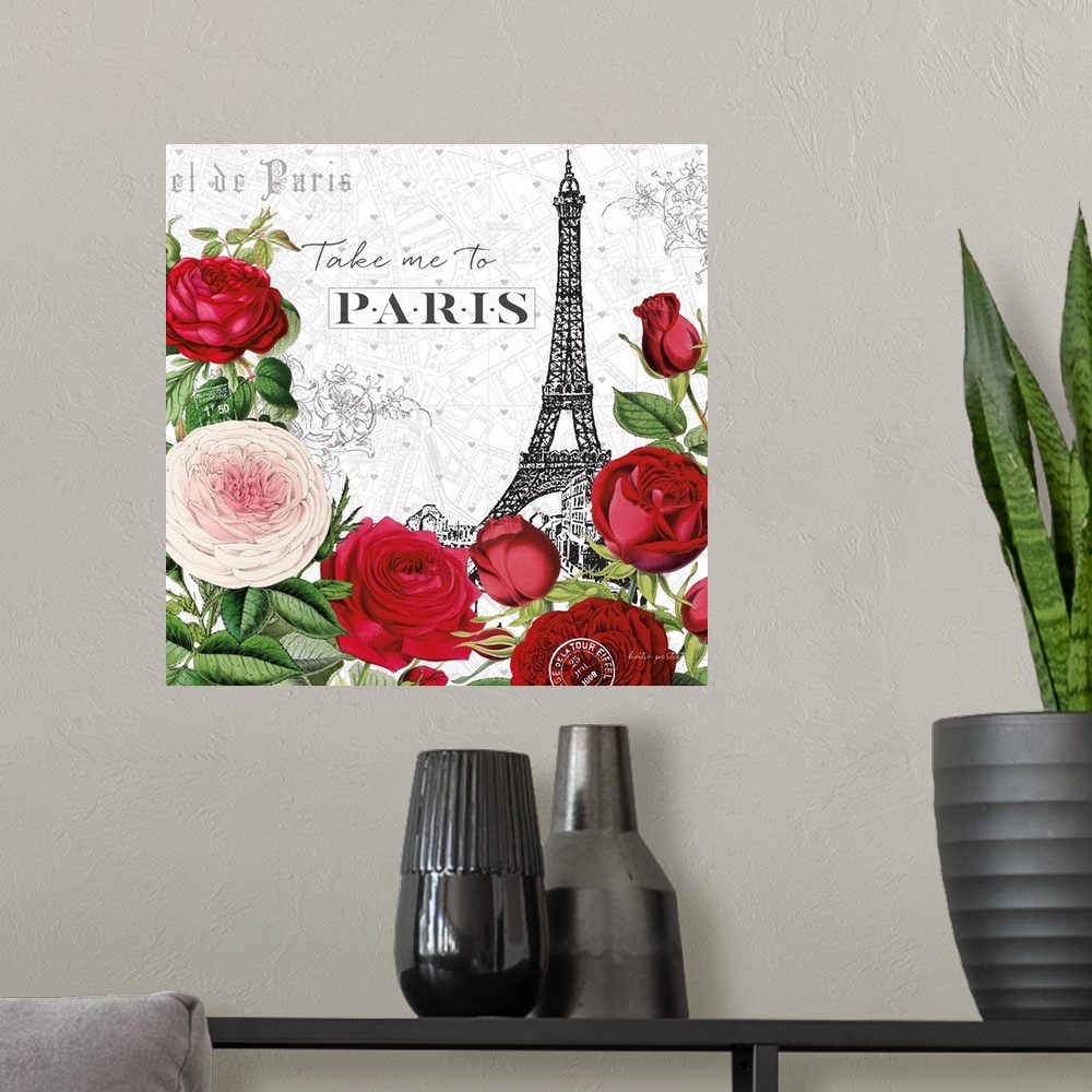 A modern room featuring Rouge Paris III