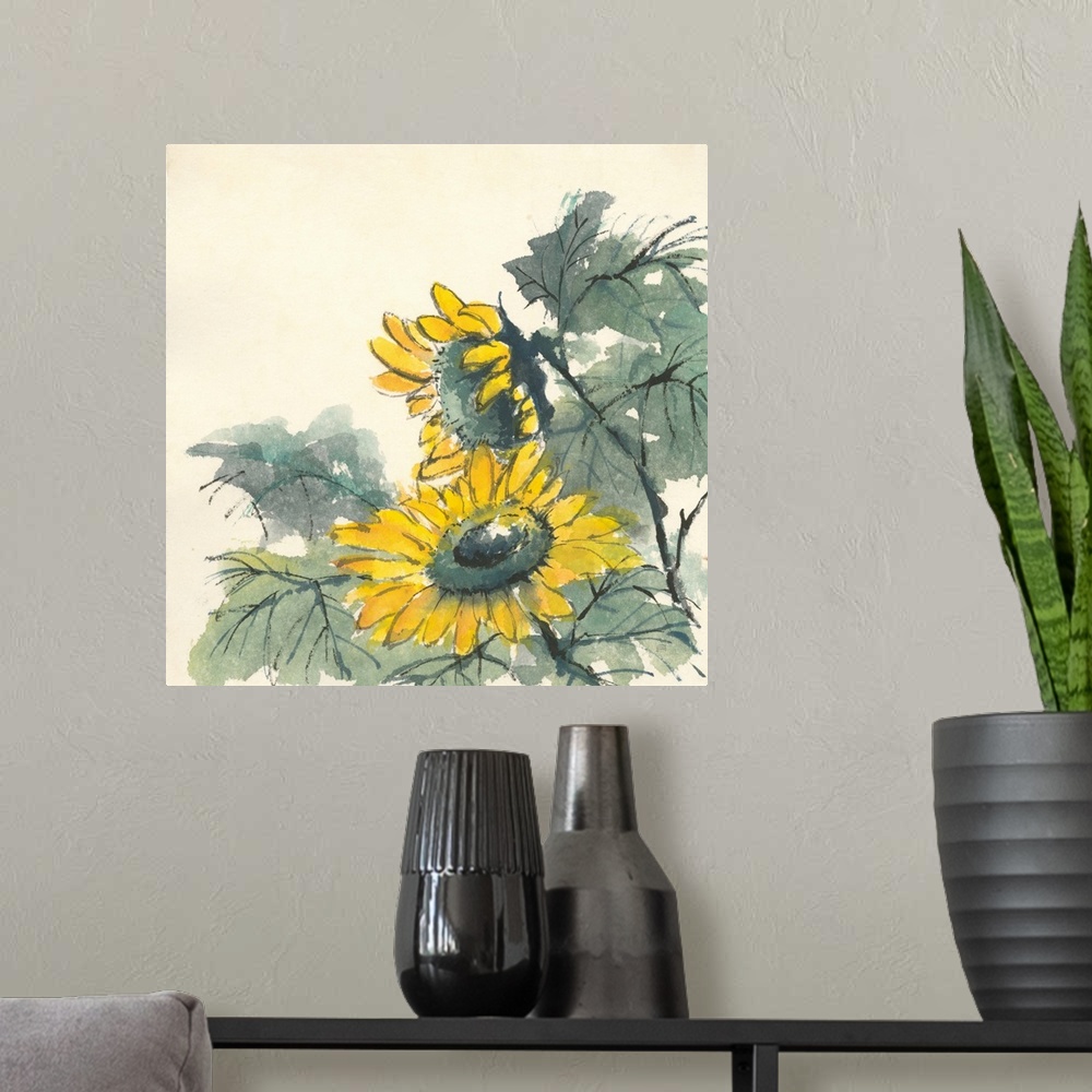 A modern room featuring Sunflower II